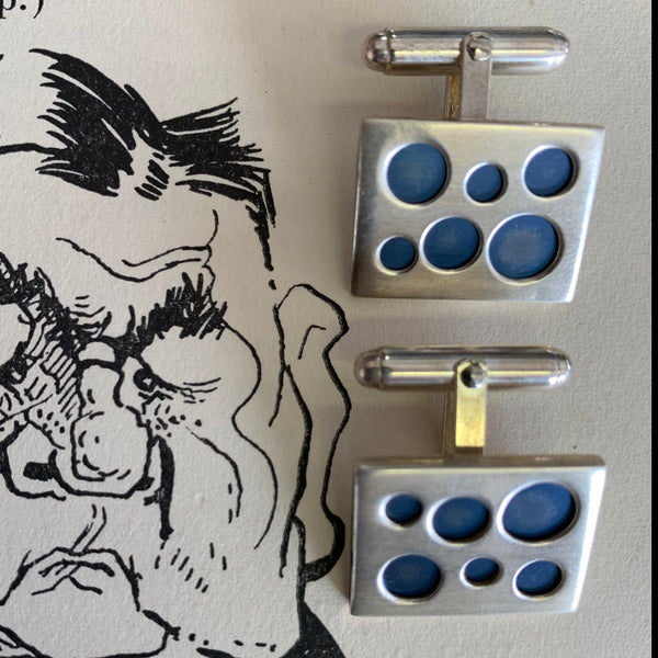 Bubbles cufflinks by Philip Monk. Handcrafted in sterling silver, featuring a textured bubble design for a playful, contemporary accessory.