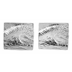 Wave by Philip Monk. Elegant cufflinks showcasing unique Australian design and refined style.
