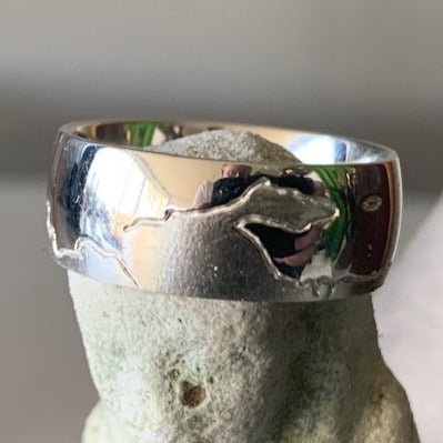 Coast ring by Danielle Sweeney. Handcrafted in sterling silver, with bold, sweeping lines inspired by the rugged beauty of the Australian coastline.