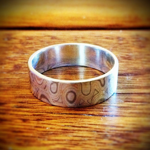 Mokume Gane 5mm Wedding Ring