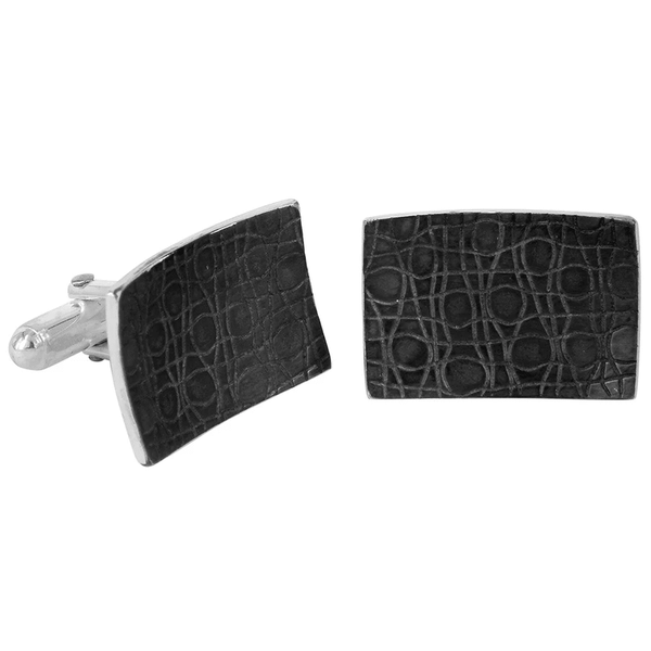Churchill Flywire oxidised cufflinks by Philip Monk in sterling silver