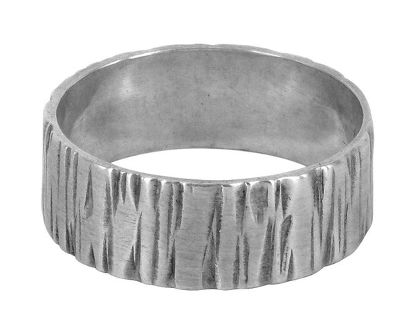 Medium Bark (8mm) by Melissa Baldock. A beautifully crafted mens ring blending timeless design with Australian artistry.
