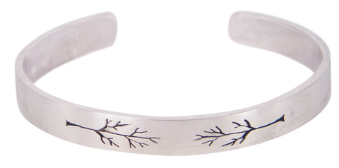 Pierced Tree by Melissa Baldock. A handcrafted cuff with intricate details, perfect for those who value Australian craftsmanship.
