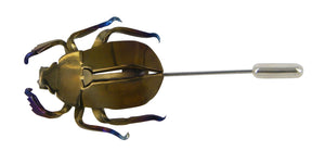 Christmas beetle (orange/purple) Lapel Pin